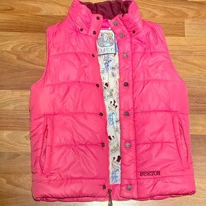 Burton insulated snowboarding vest - pink Sz small